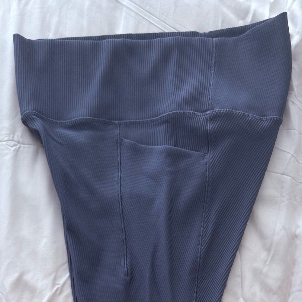 Athleta High-Rise Gray Leggings - Celestial Blue Large